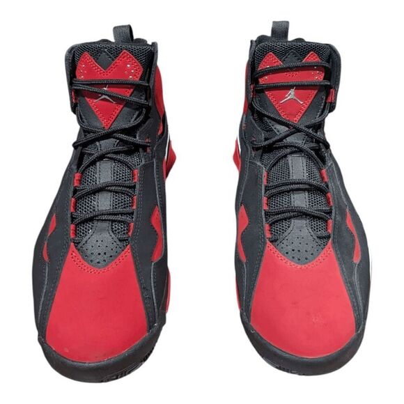 NIKE Air Jordan True Flight 'Black Red' Sneakers Size 8.5 - Picture 4 of 9